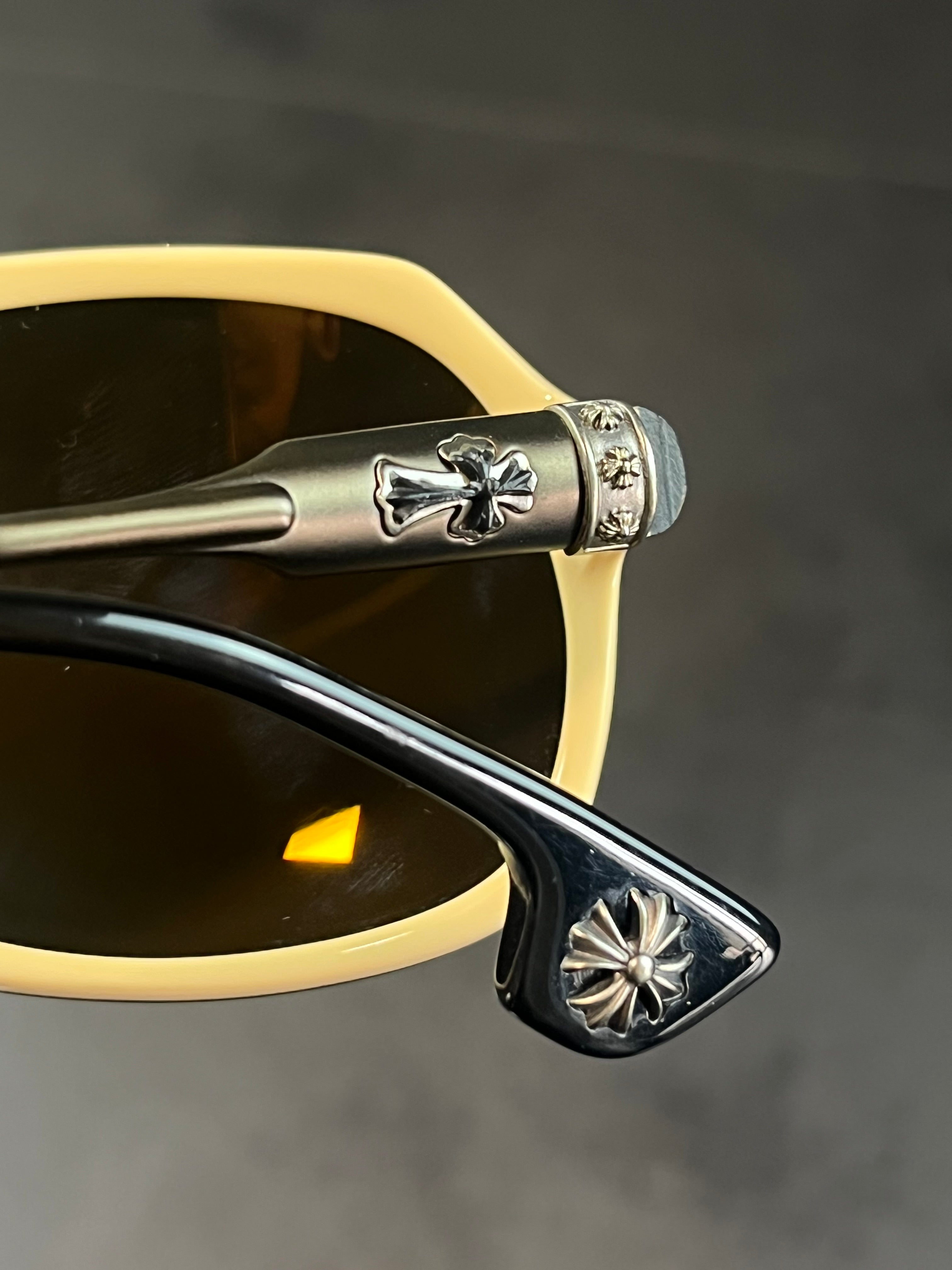 2002 Chrome Hearts “Box Lunch” Silver/Titanium/Acetate Aviators