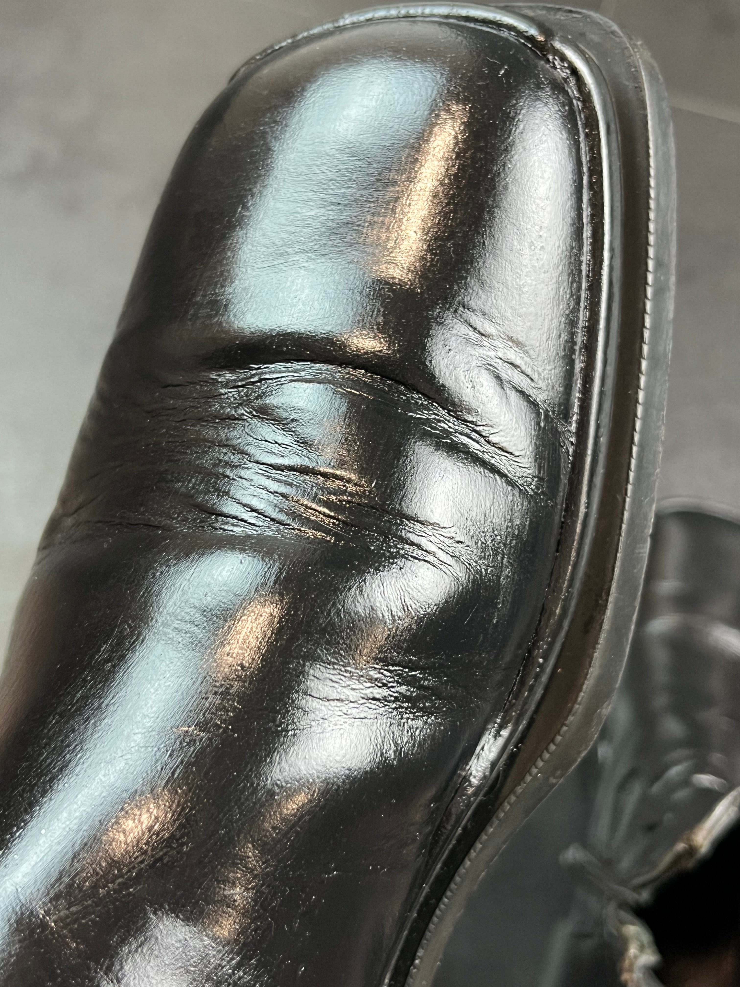 AW99 Prada Square Toe Moto Boots