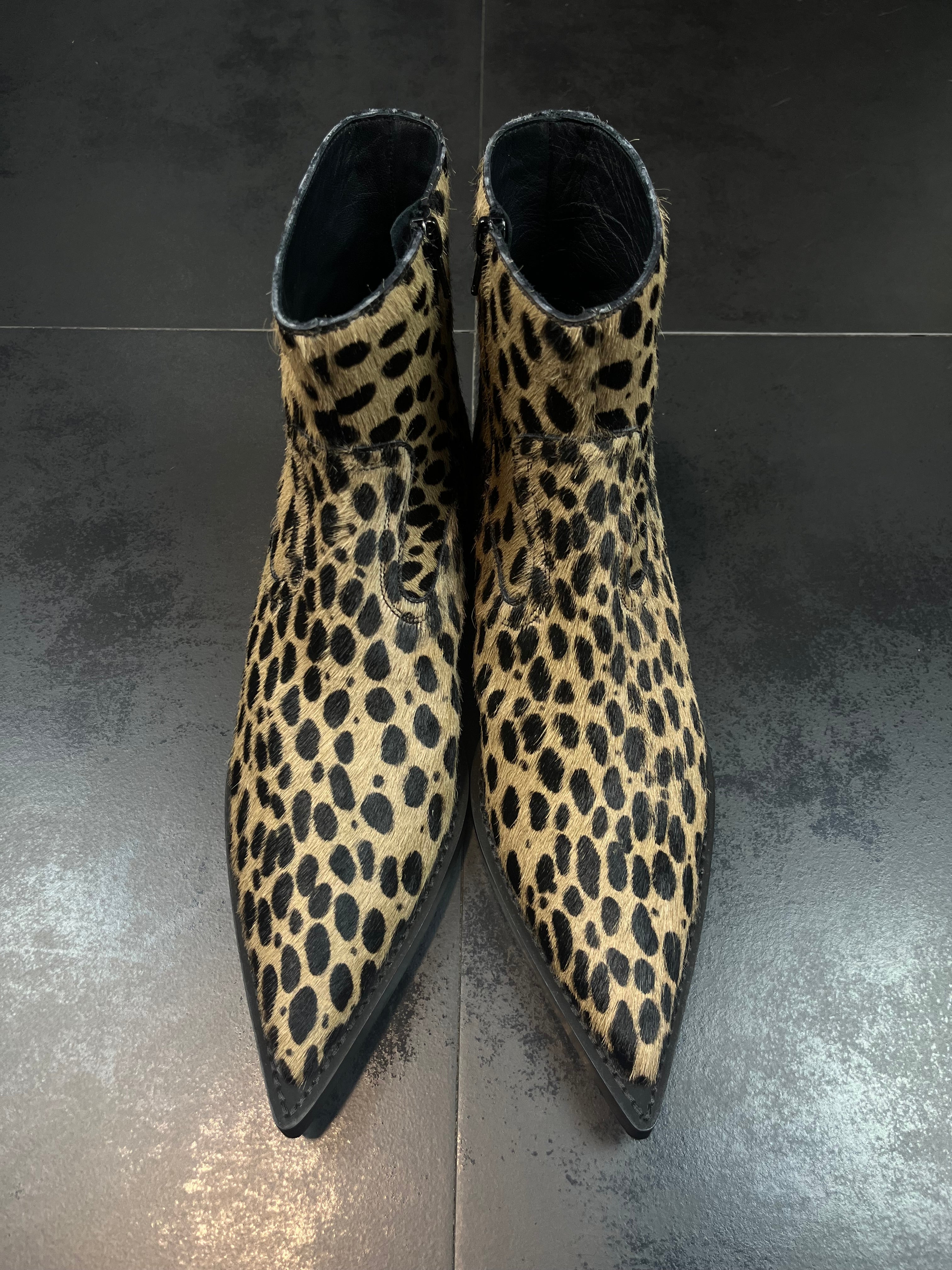 2018 Maison Margiela MM6 Ponyhair Pointy Boots
