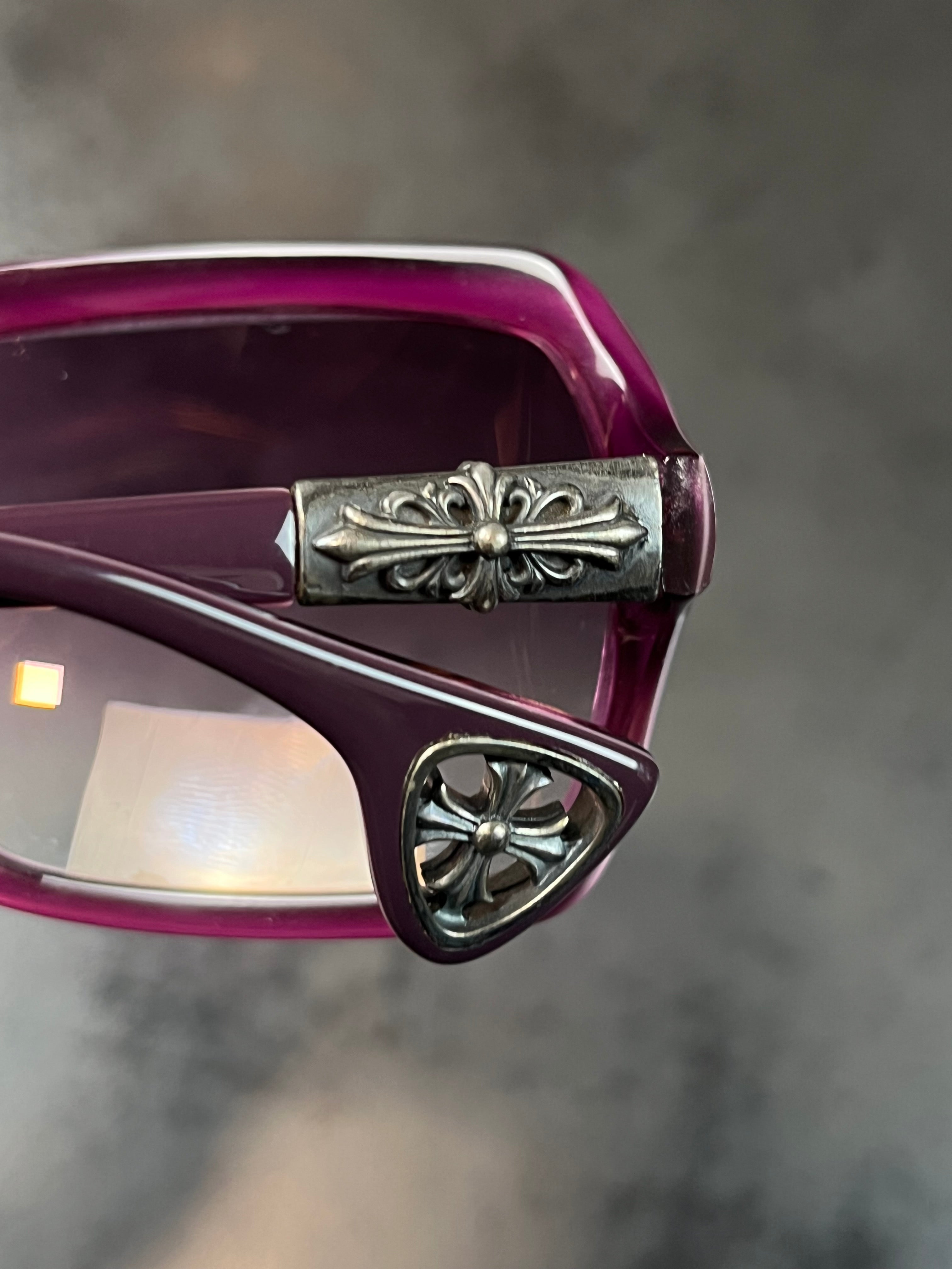 2000s Chrome Hearts “Thrust” Silver/Acetate Aviators