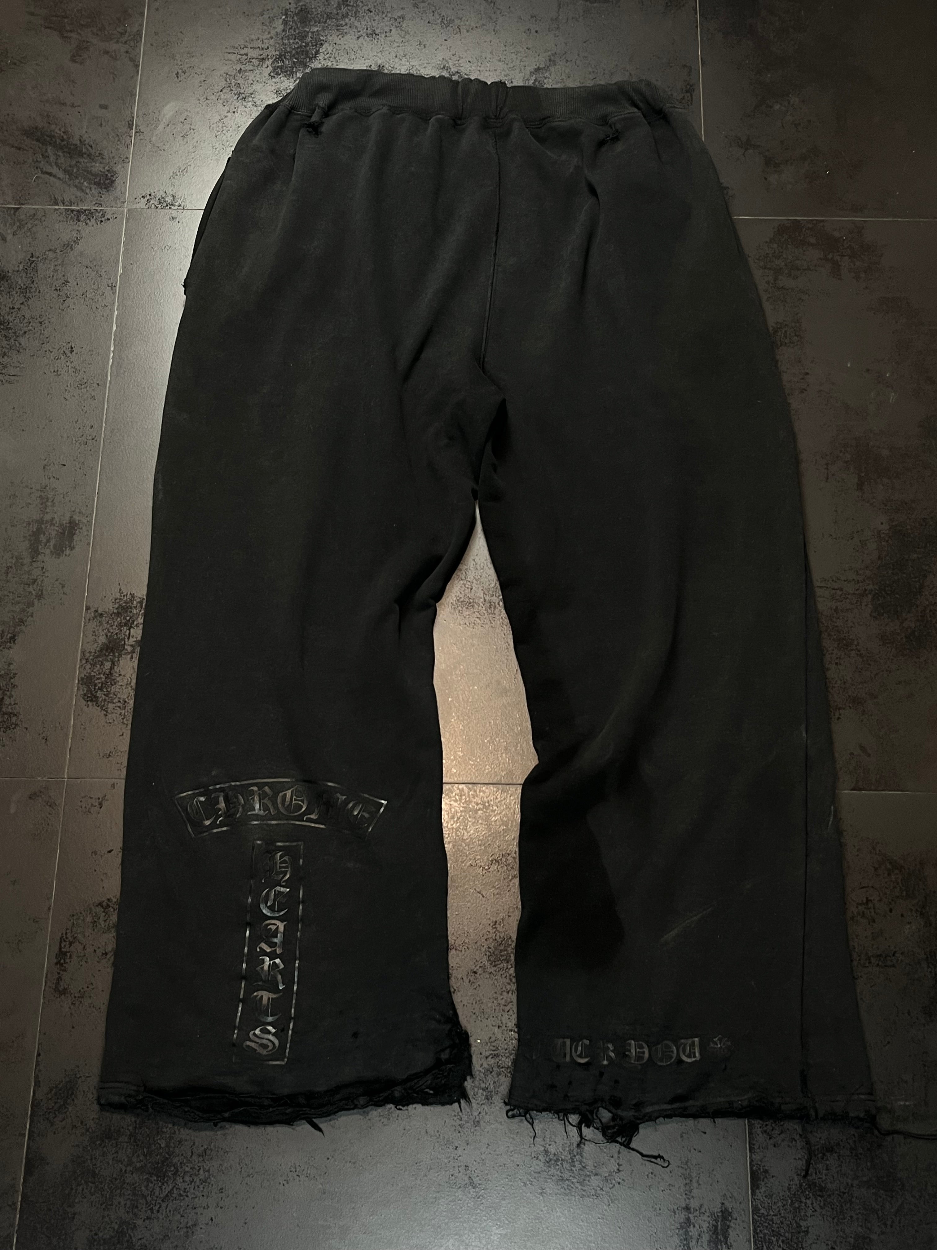 90s Chrome Hearts Baggy Flared Sweatpants