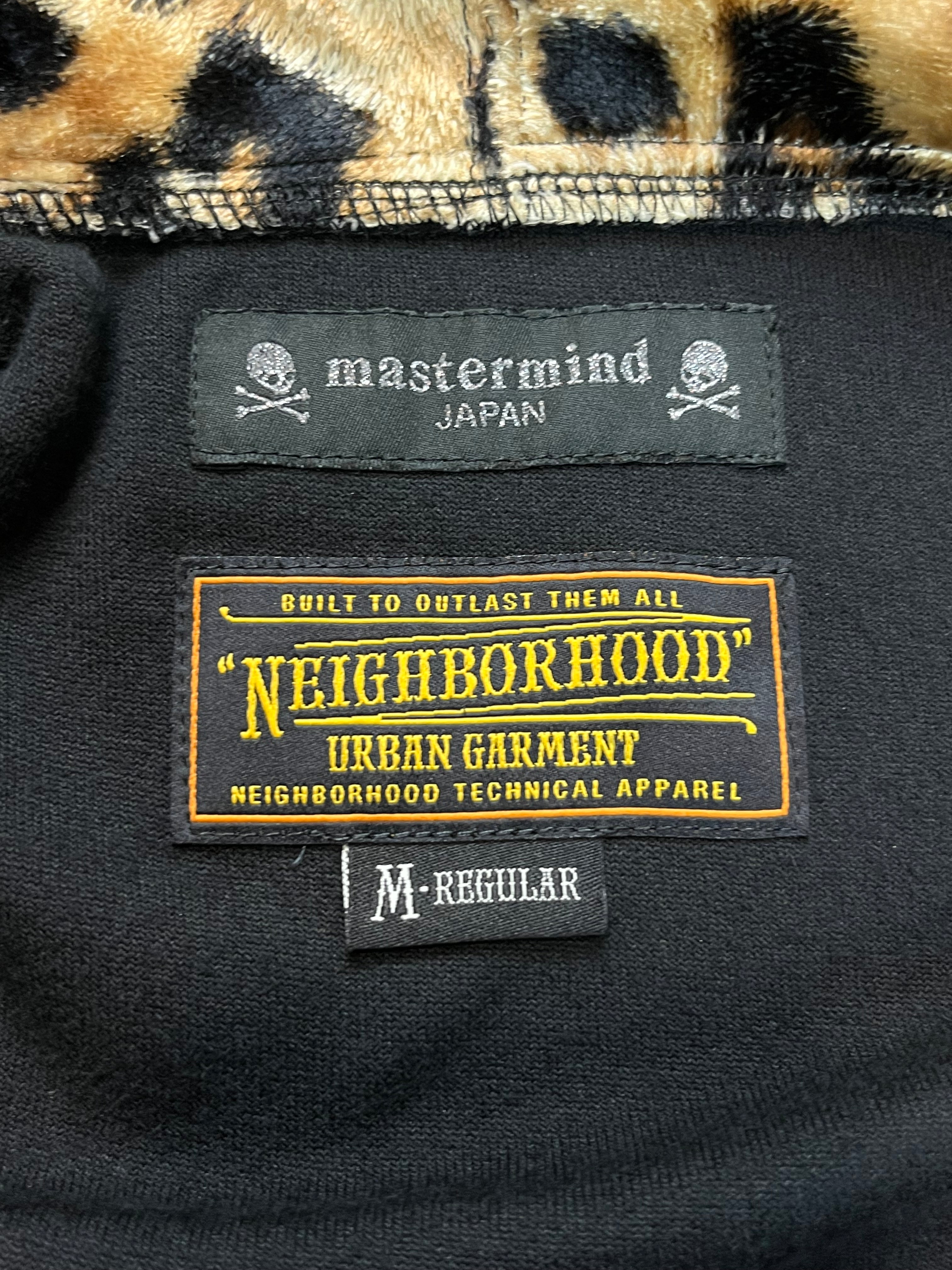 Mastermind x Neighborhood “Teddy” Cheetah Print Velour Hoodie
