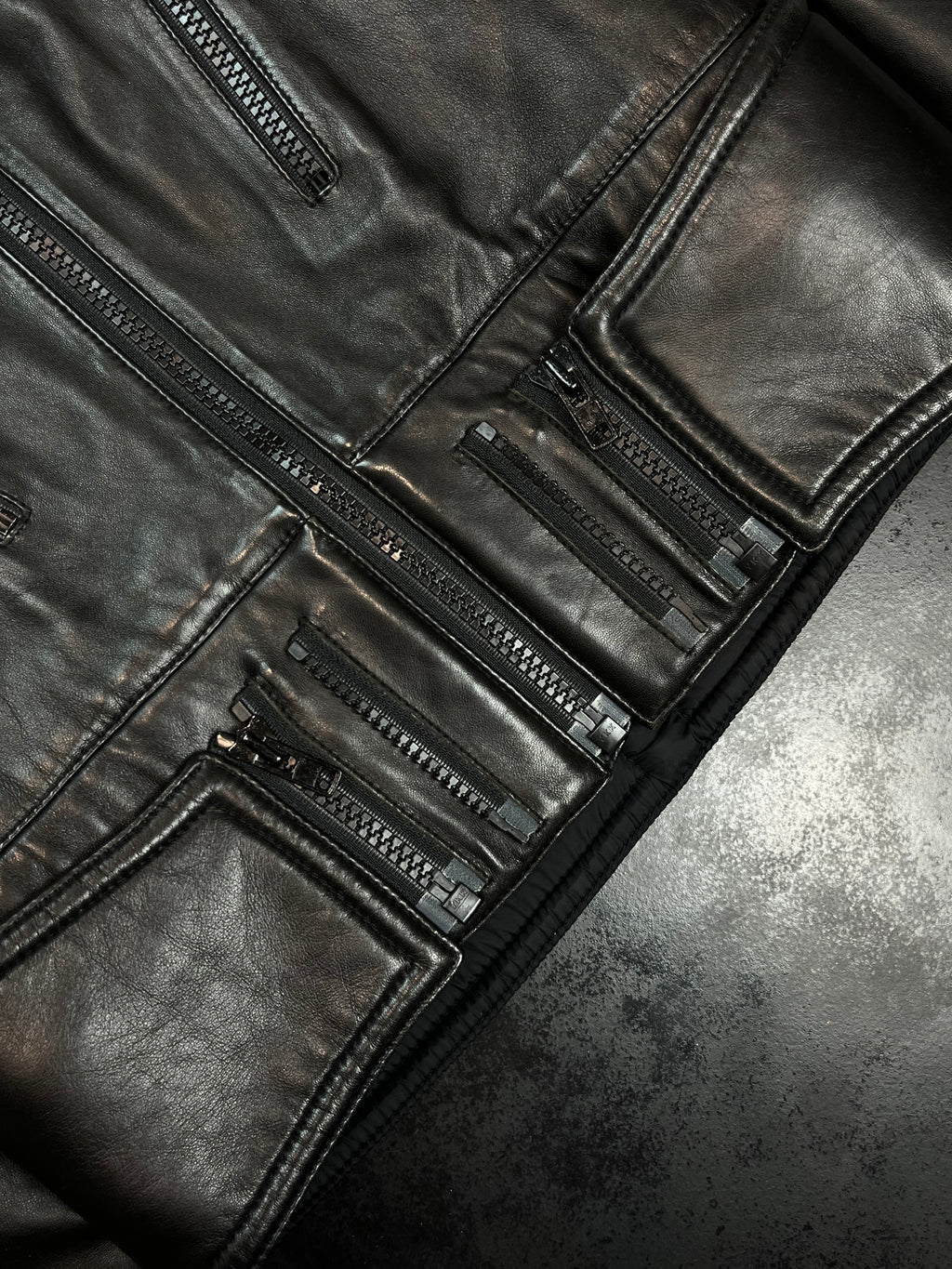 AW11 Maison Margiela 8 zip Rider Leather Jacket