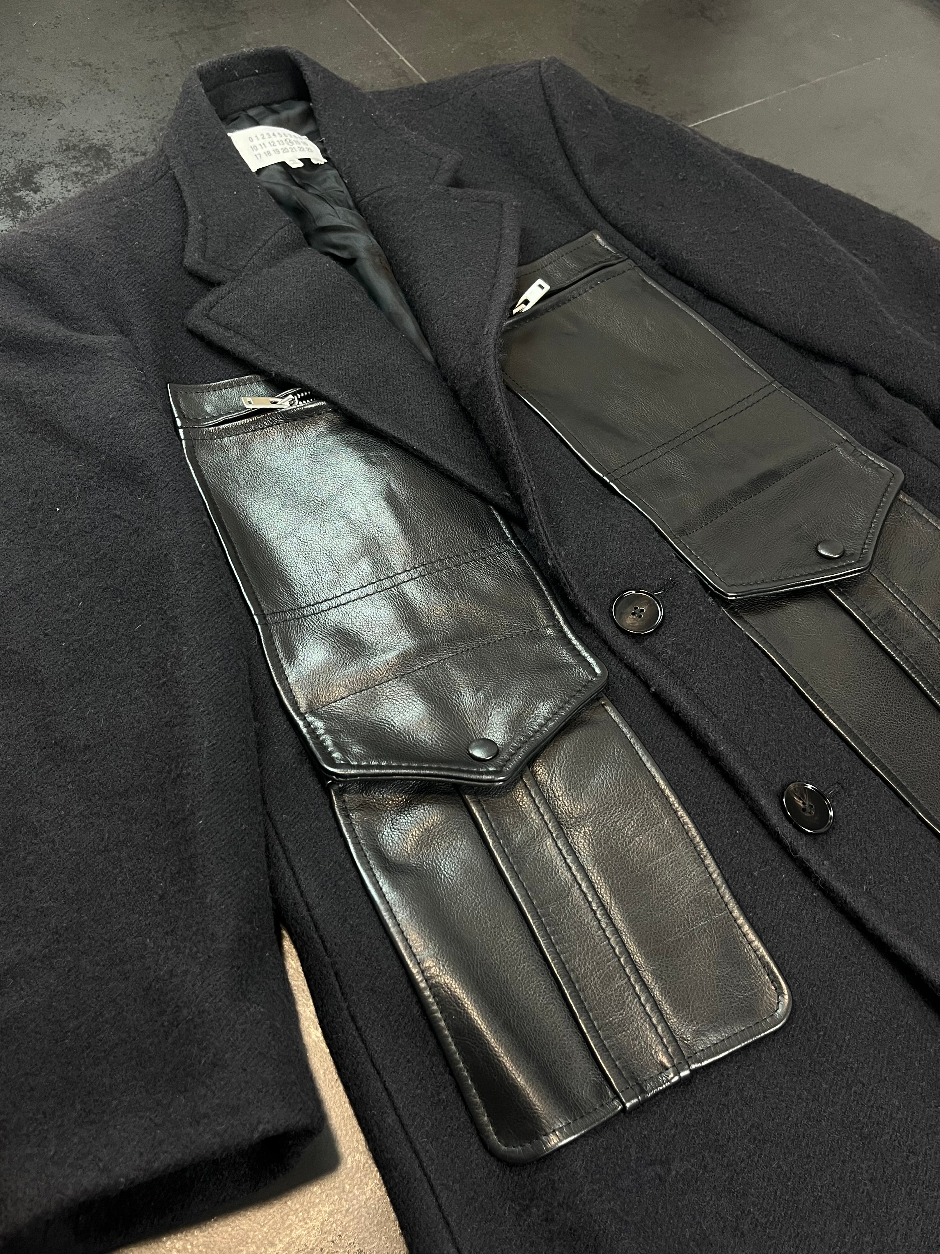 AW15 Maison Margiela Sartorial Leather Patches Coat