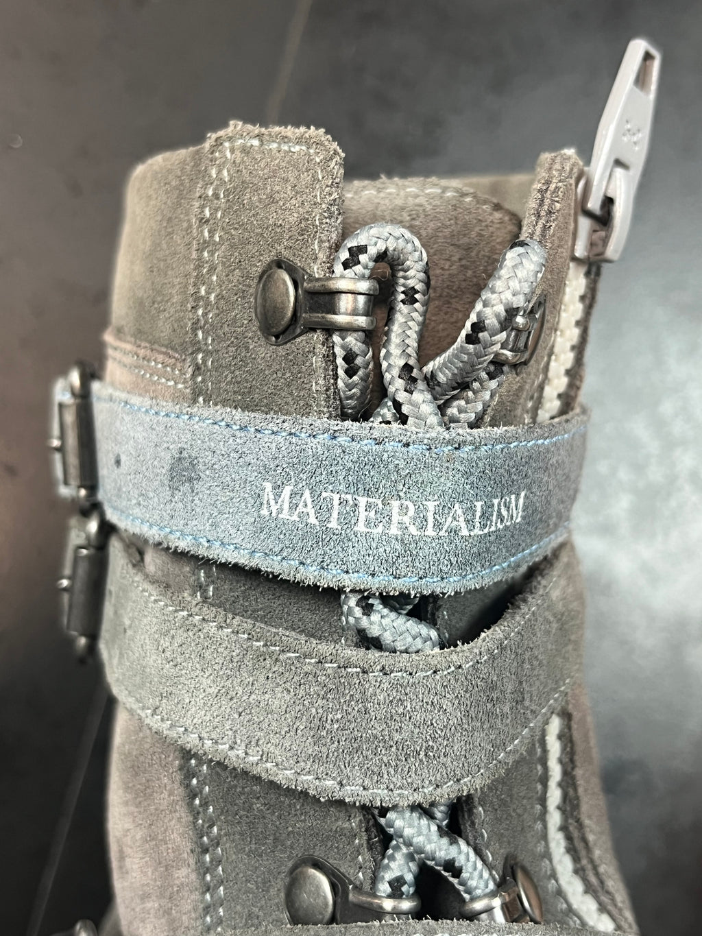 Number (N)ine x C2H4 Suede Combat Boots