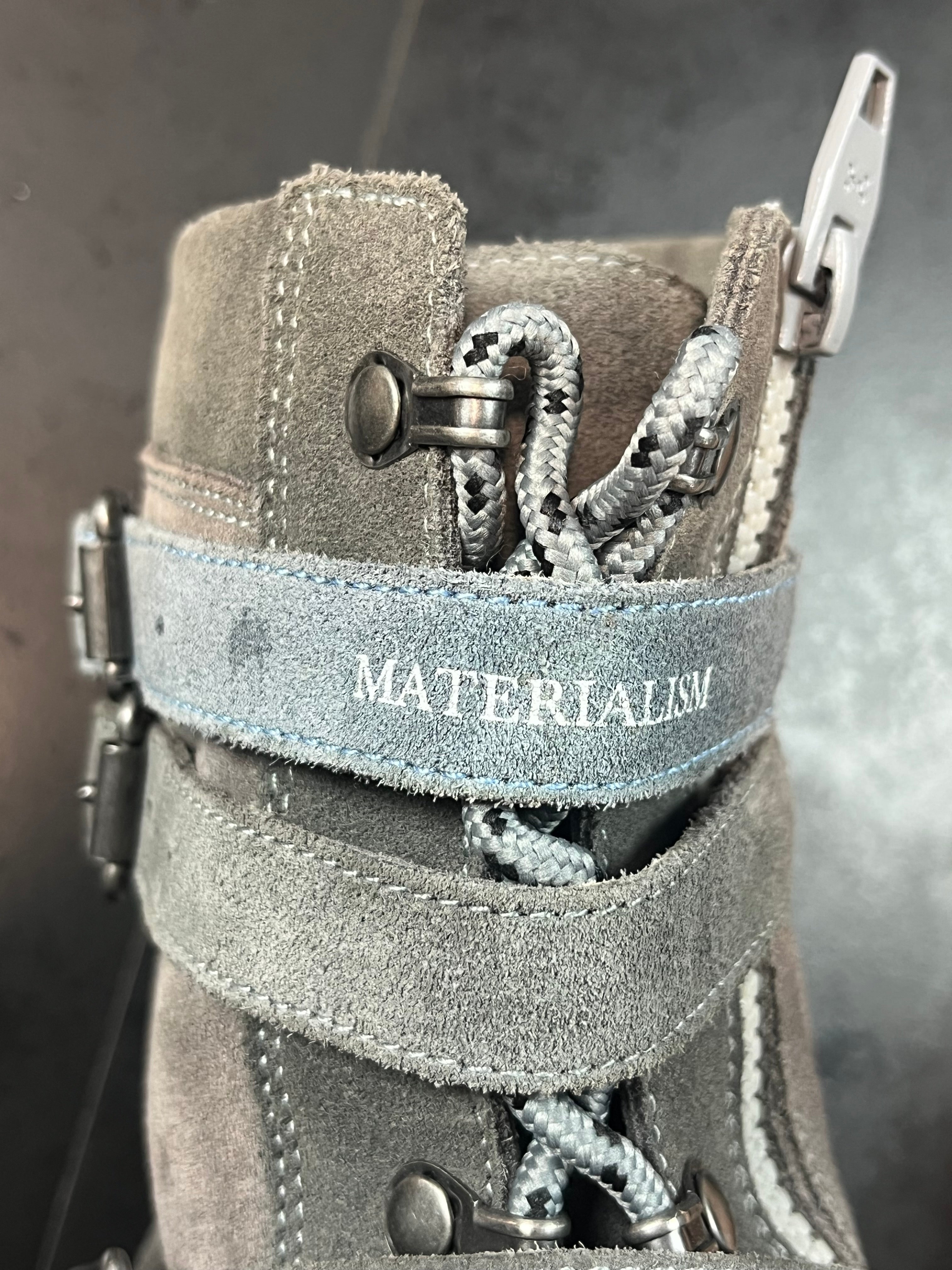 Number (N)ine x C2H4 Suede Combat Boots