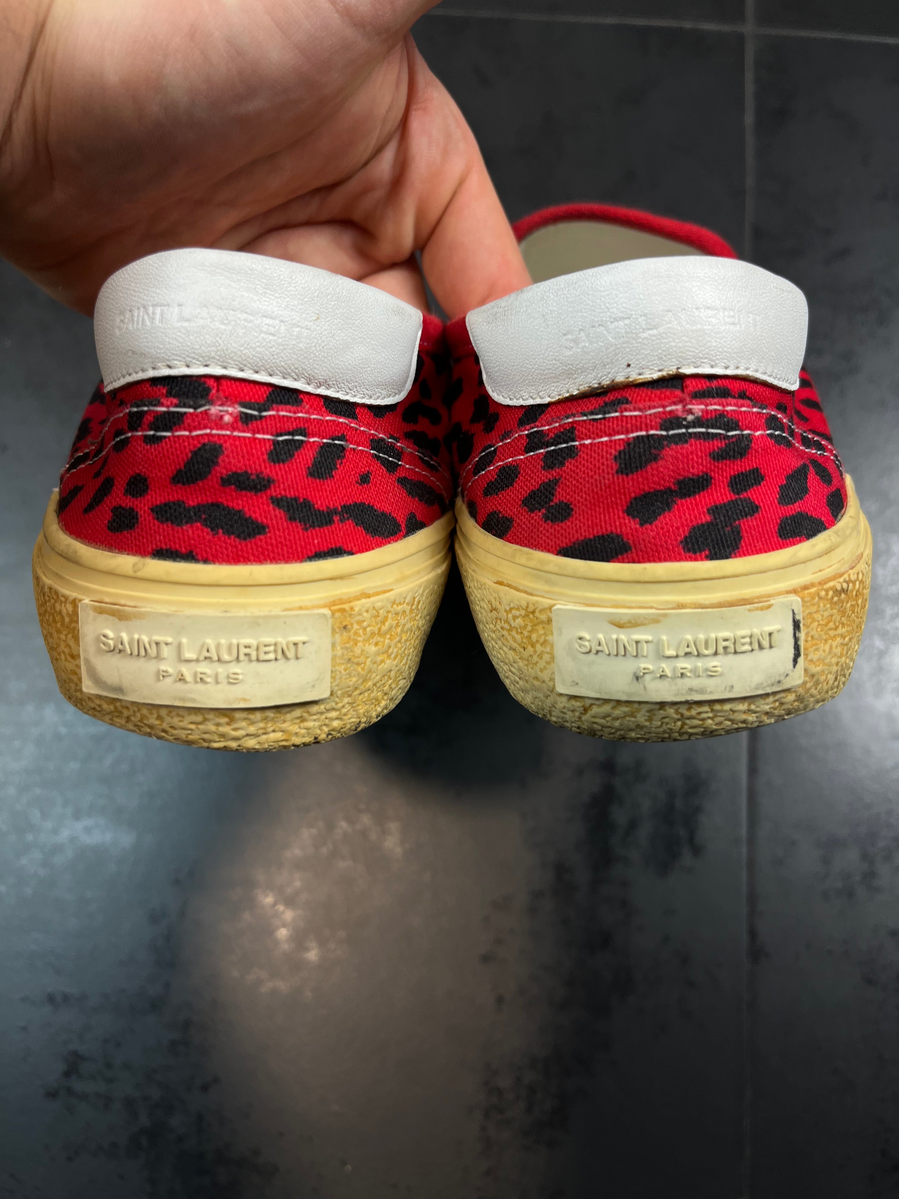 Saint Laurent Paris “Babycat” Slip Ons By Hedi Slimane