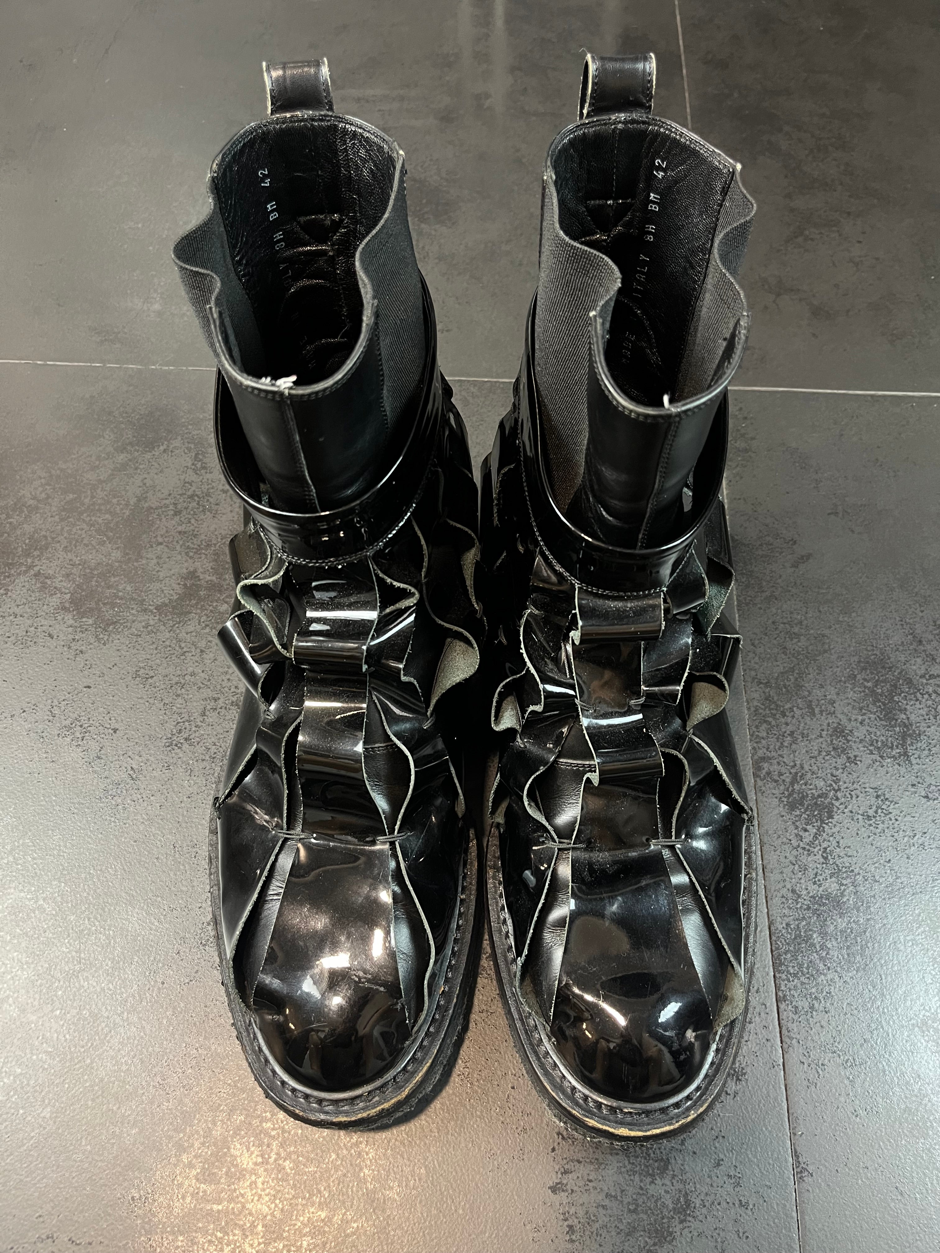 AW08 Dior “Lumiere Du Nord” Patent Leather Straps Boots, Japan Excluse, By Kris Van Assche