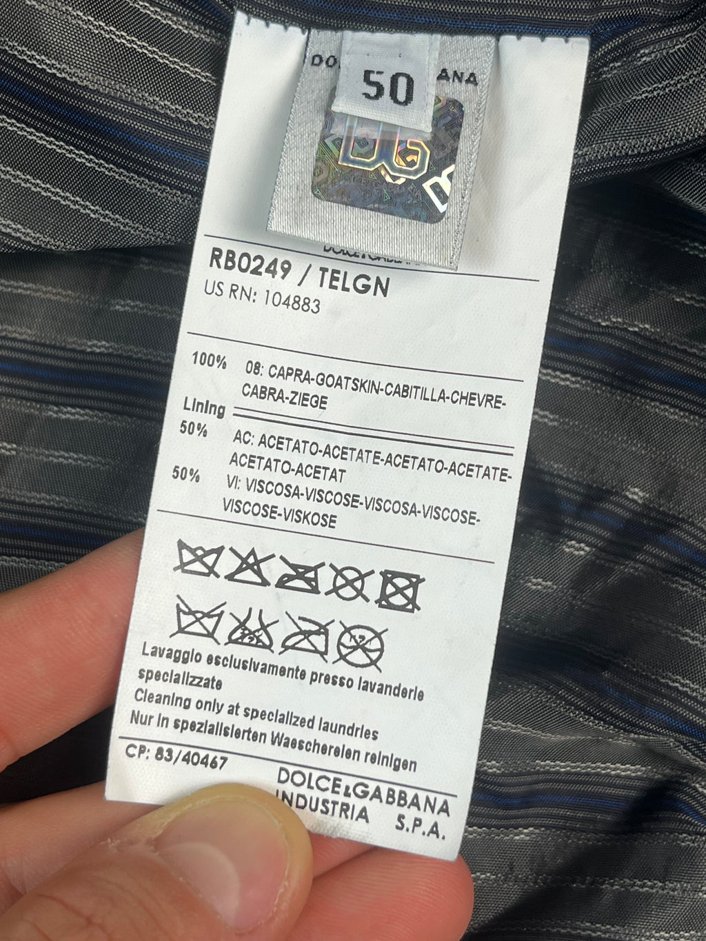 Aw08 Dolce & Gabbana Utility Leather Jacket