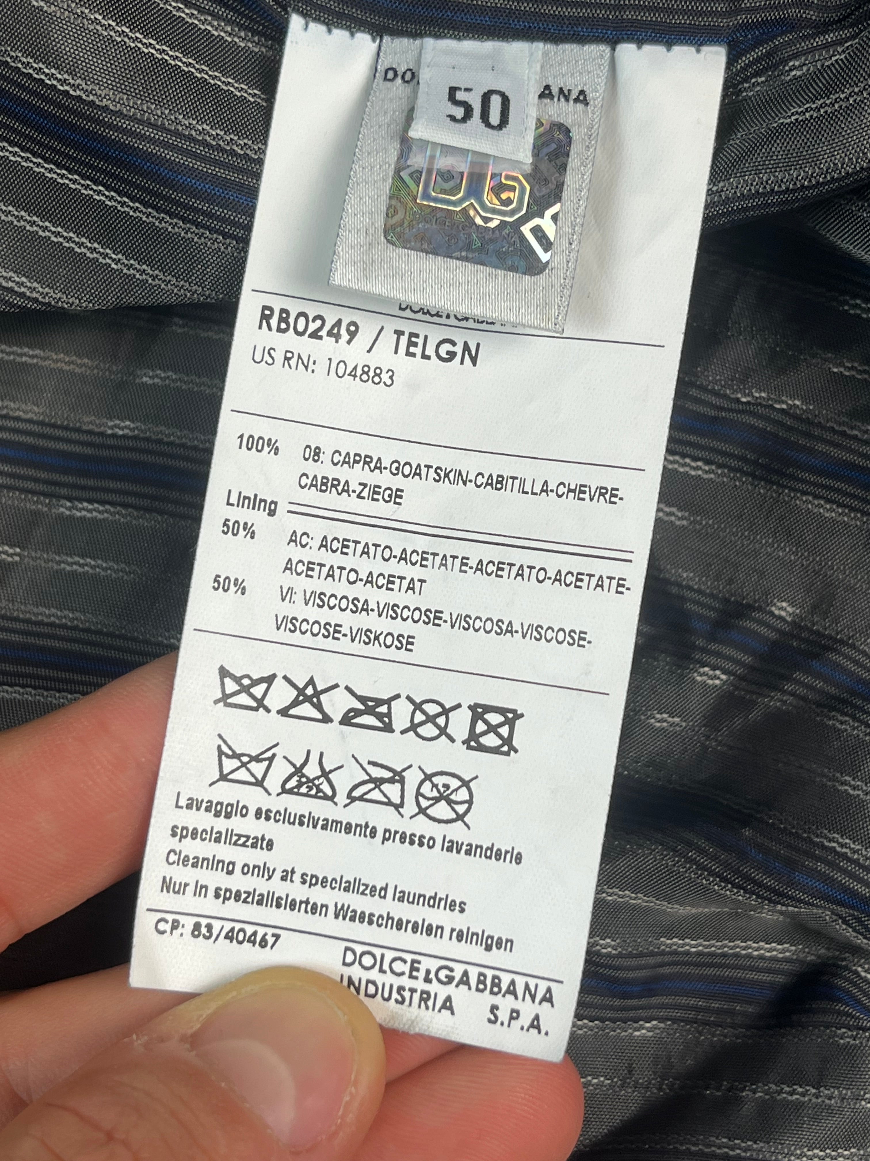 Aw08 Dolce & Gabbana Utility Leather Jacket