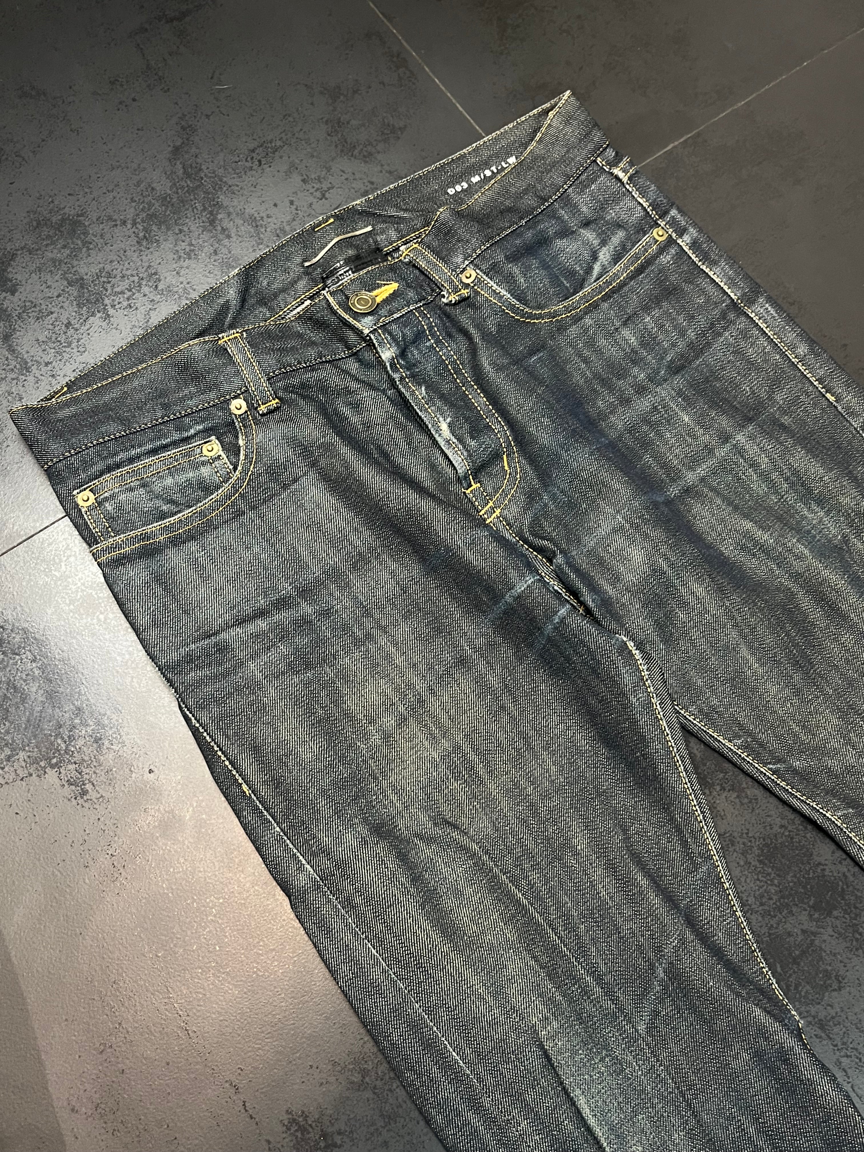 AW12 Saint Laurent Paris Waxed Bootcut Raw Denim