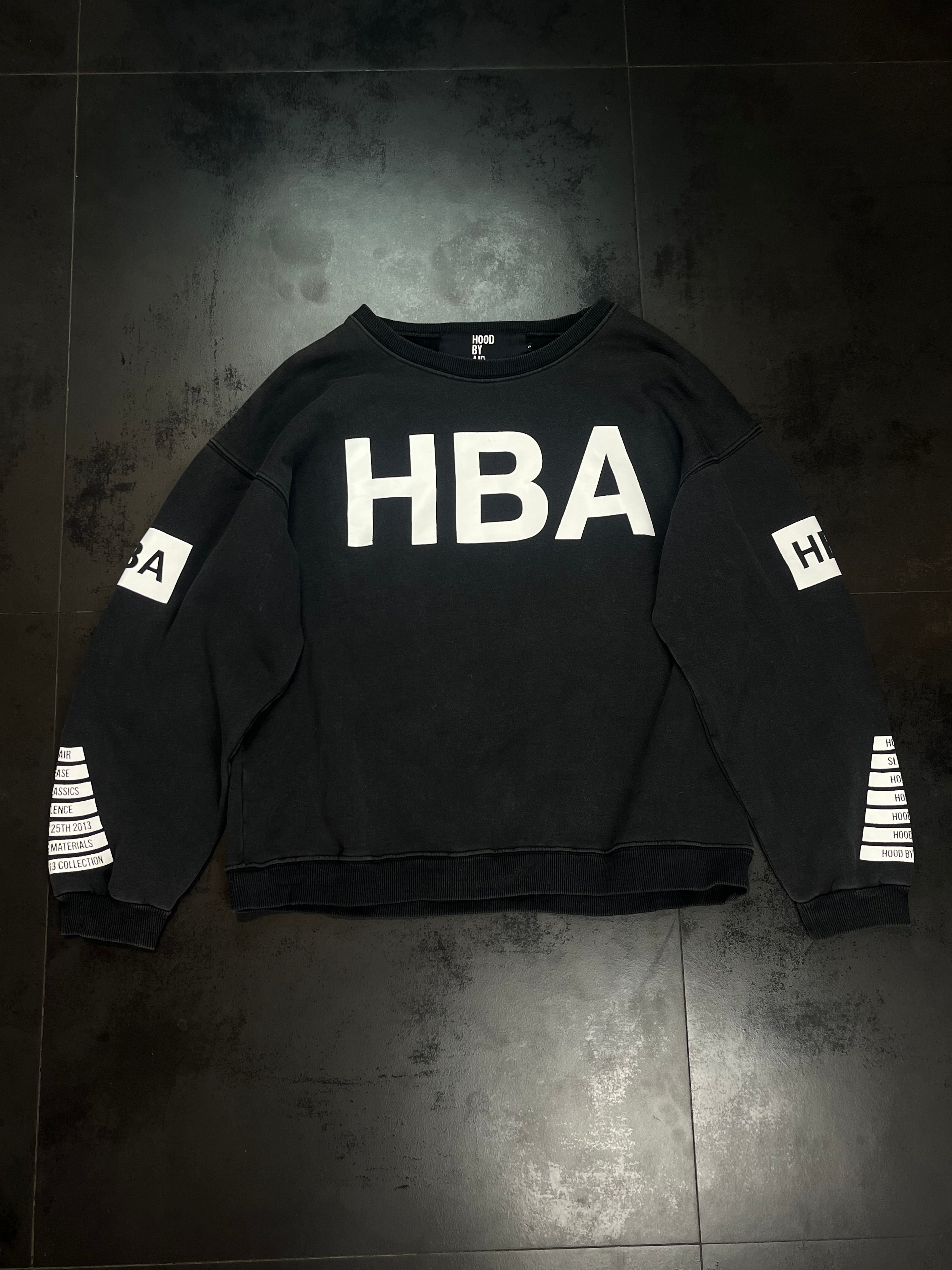 FW13 Hood By Air Boxy Cut Graphic Sweatshirt By Shayne Oliver