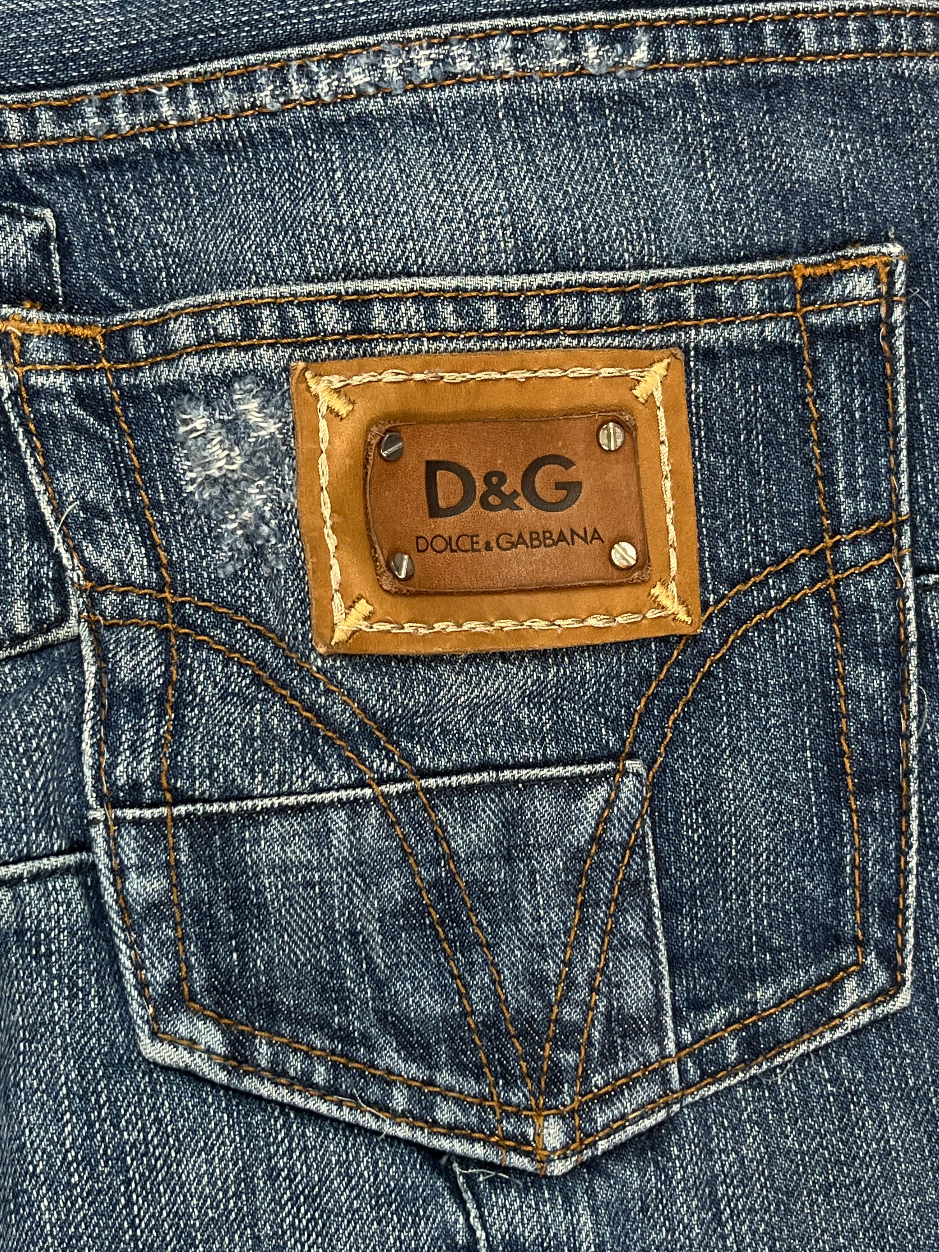 2000s Dolce & Gabbana Low Rise Flared Jeans
