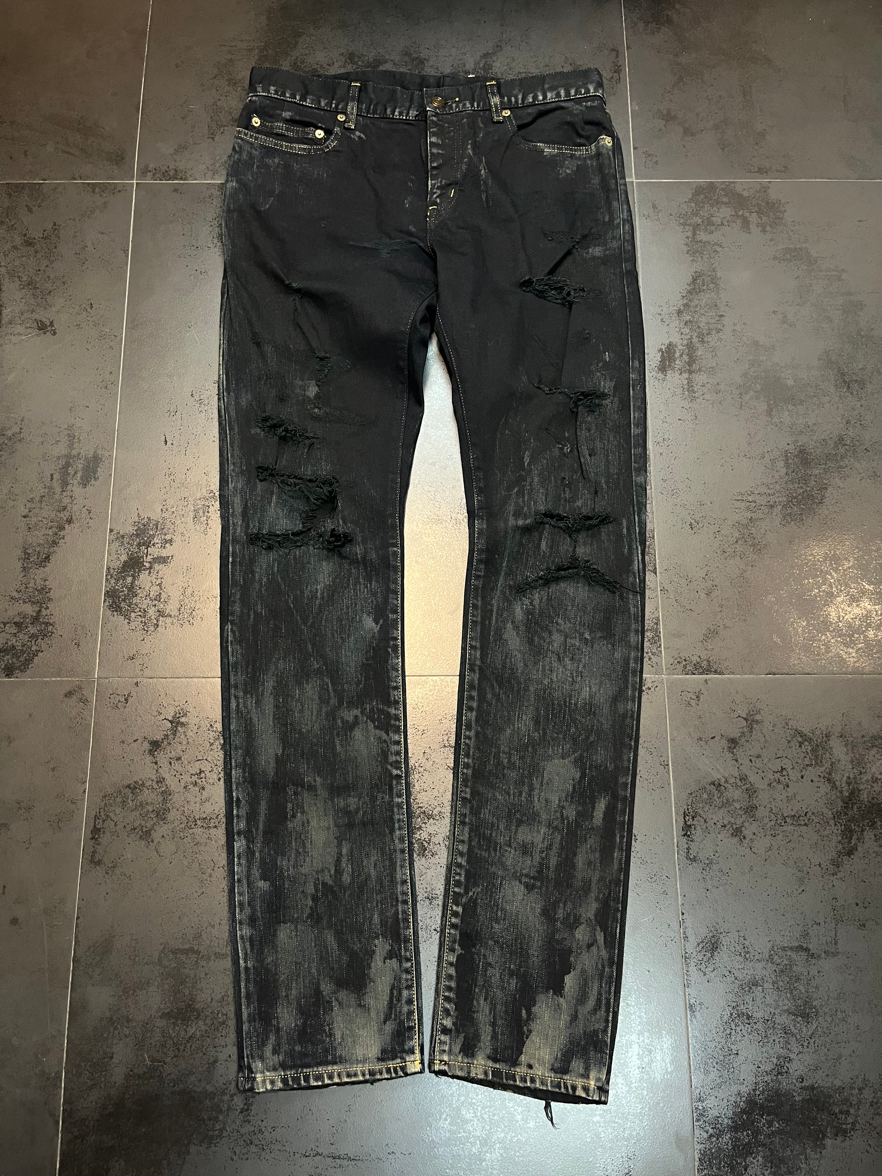 2015 Saint Laurent Oil Spill Denim By Hedi Slimane