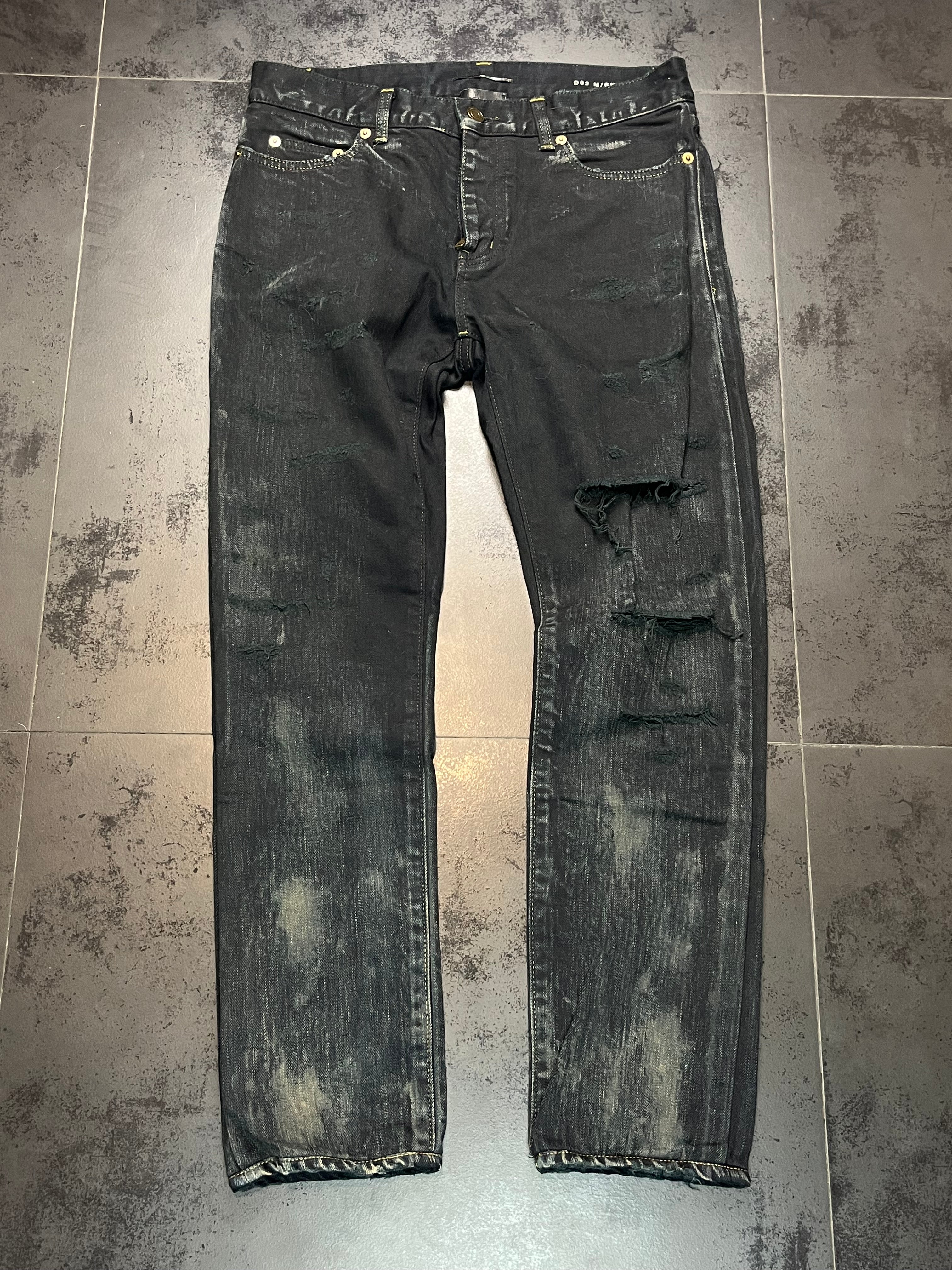 2016 Saint Laurent Paris “Oil Spill” Crash Denim By Hedi Slimane