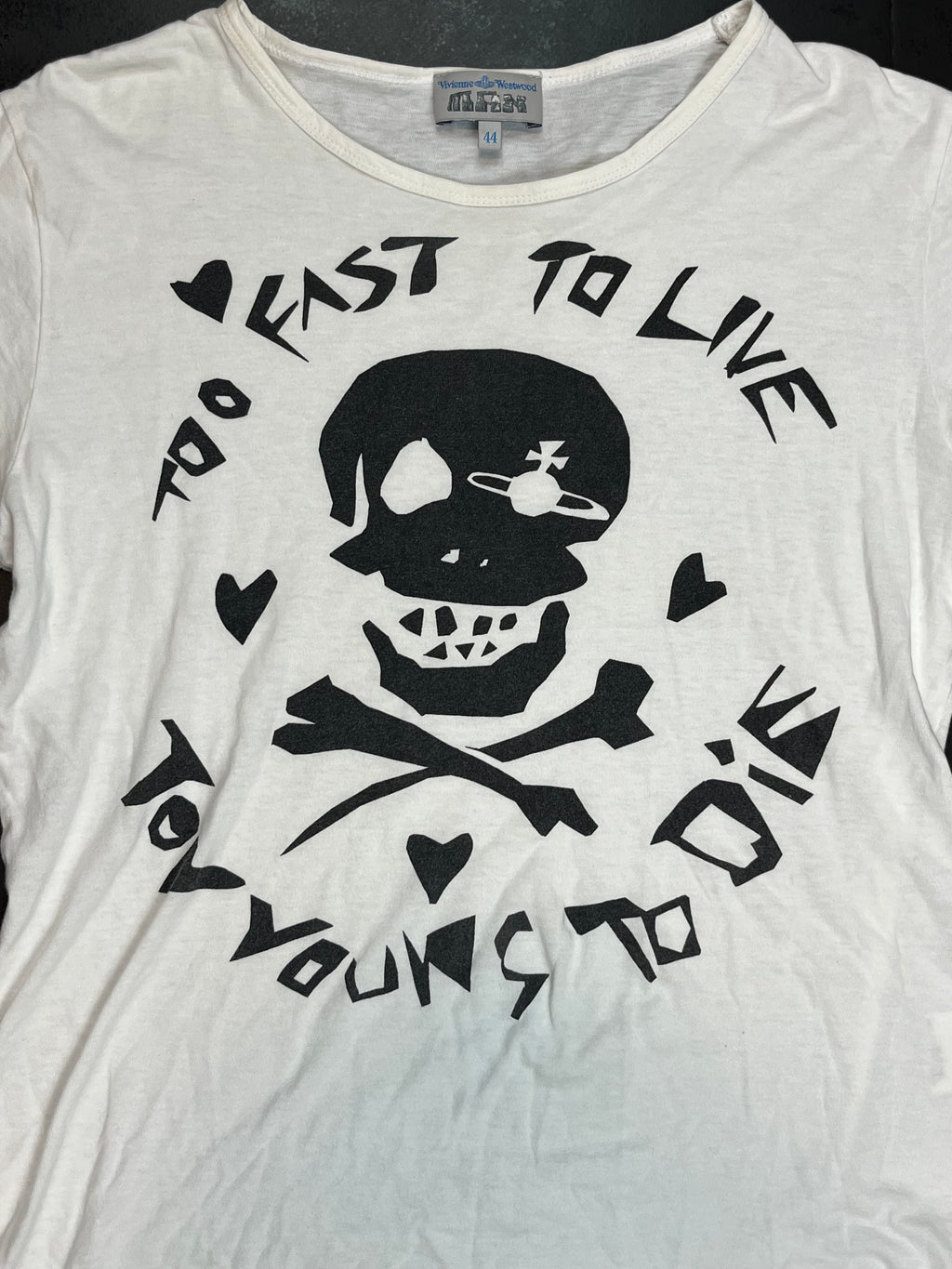 00s Vivienne Westwood “Too Fast To Live Too Young To Die” Graphic Tee