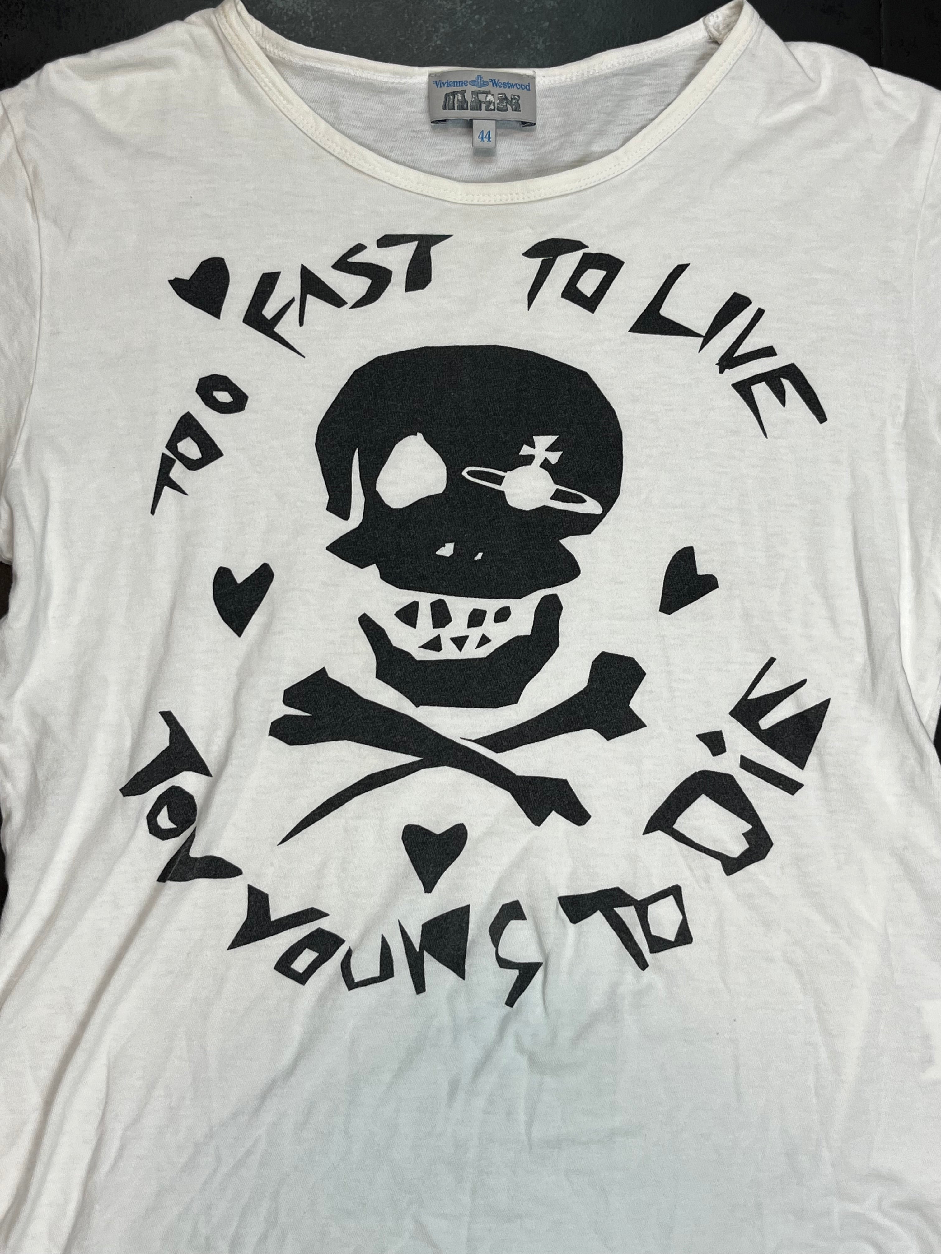00s Vivienne Westwood “Too Fast To Live Too Young To Die” Graphic Tee