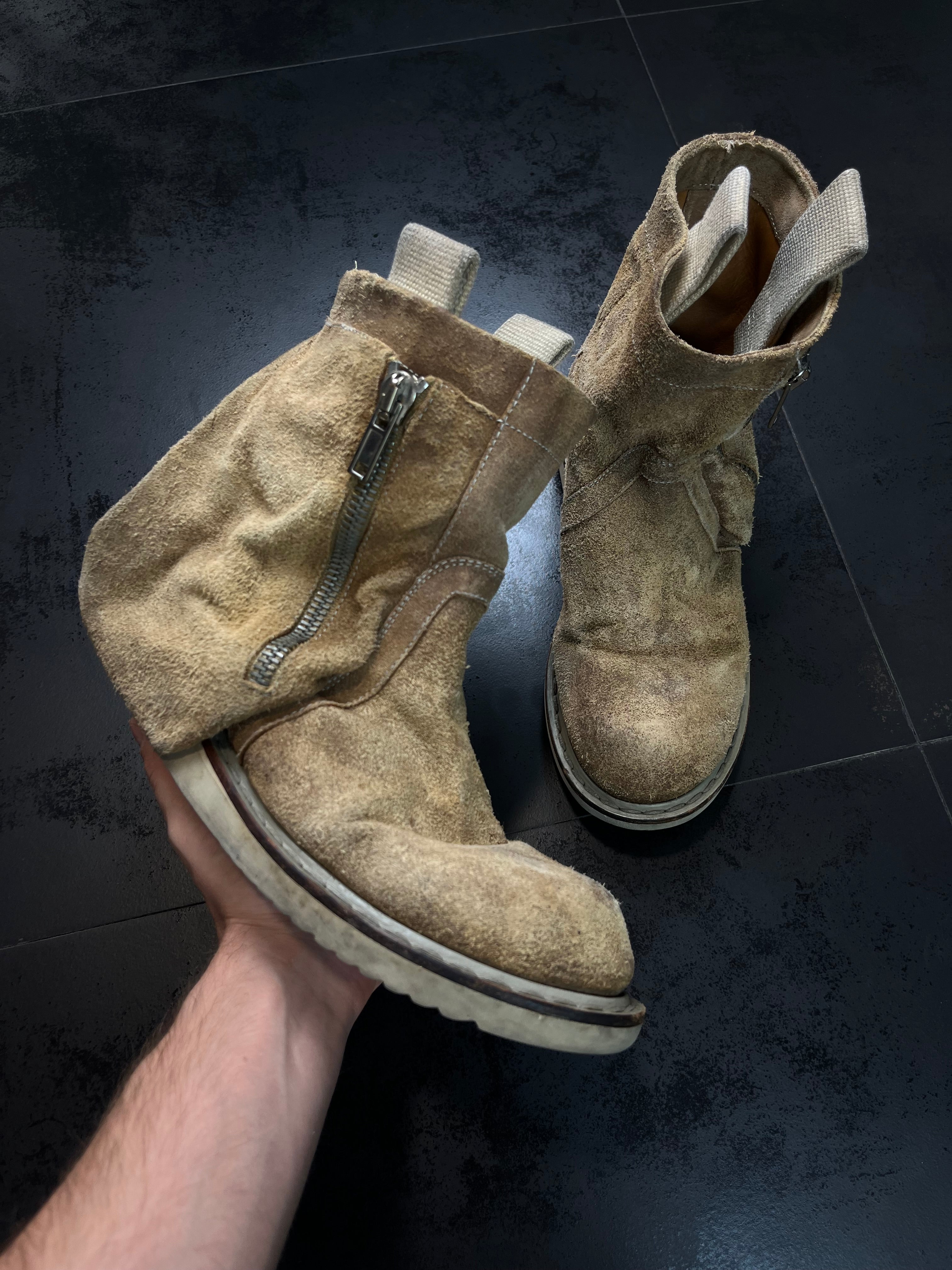 SS12 Rick Owens "Naska" Engineer Cargo Desert Boots