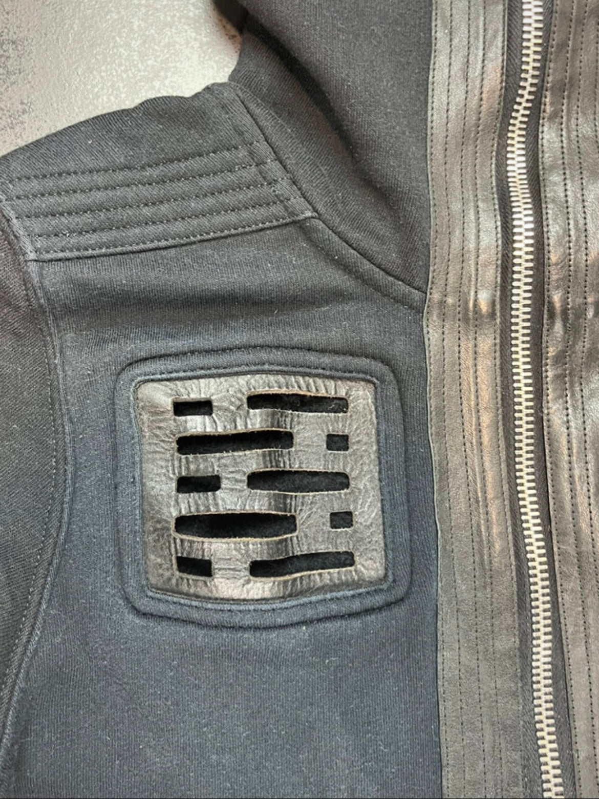 SS14 Rick Owens Vicious “Gimp” Leather Trim Hoodue