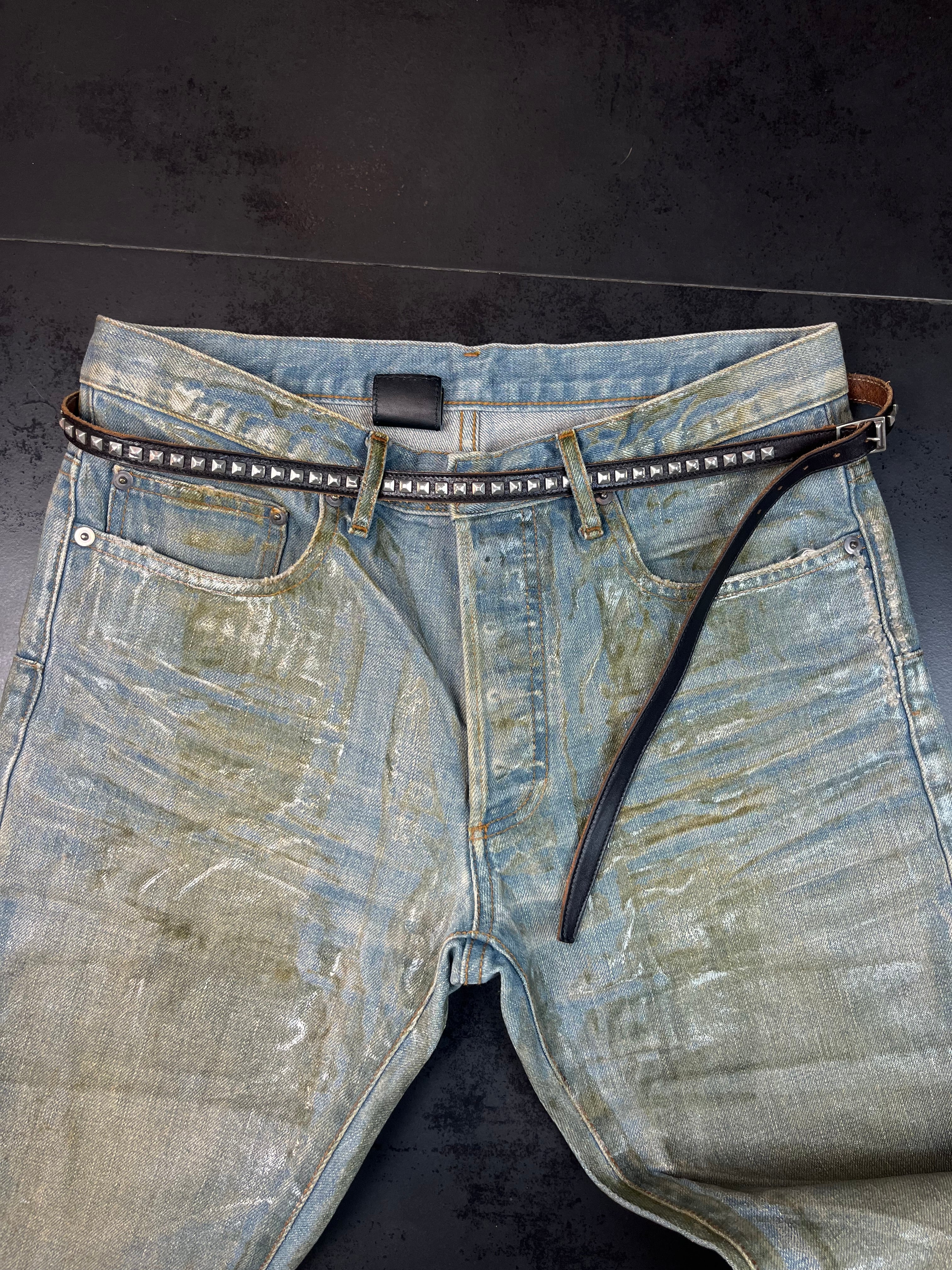 AW15 Saint Laurent Paris Pyramid Studded Belt By Hedi Slimane